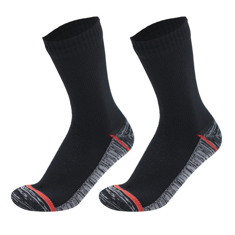 Waterproof Breathable Socks Mid-Length Outdoor Hiking and Cycling Skiing Wading Mountaineering Cold-Proof Warm Socks Waterproof Socks