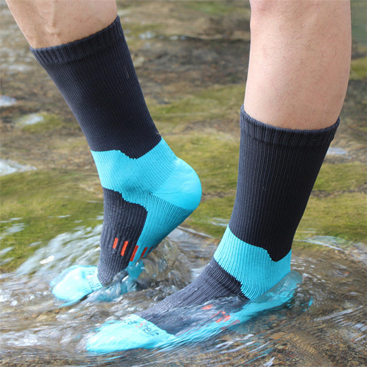 Waterproof Breathable Socks Mid-Length Outdoor Hiking and Cycling Skiing Wading Mountaineering Cold-Proof Warm Socks Waterproof Socks