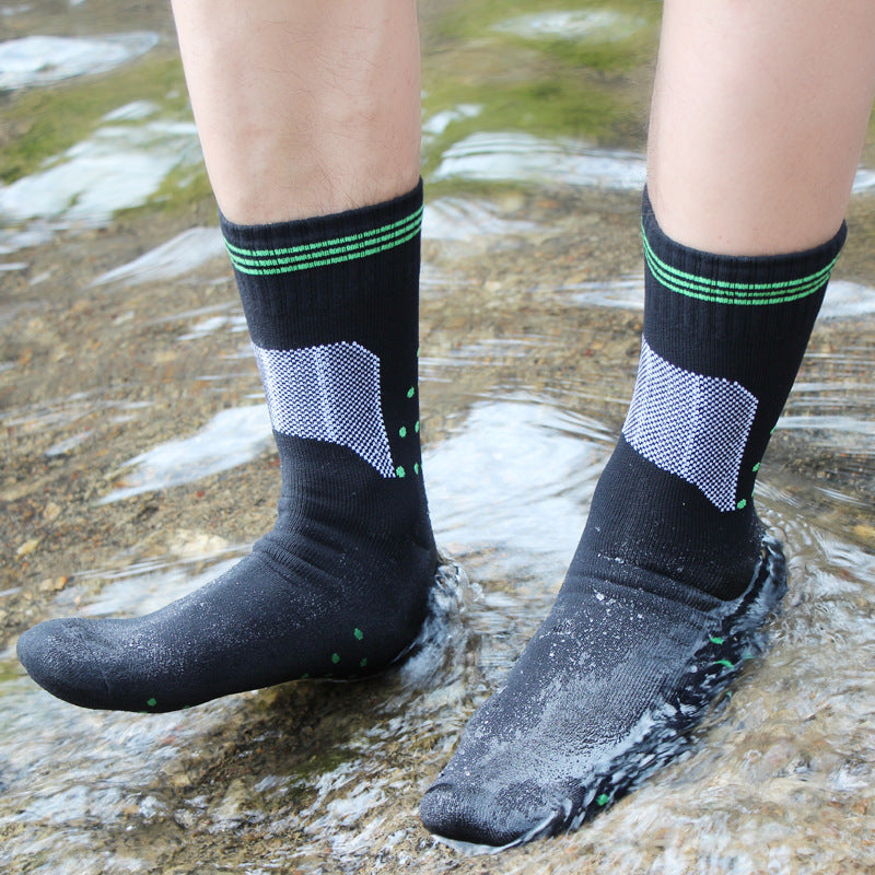 Waterproof Breathable Socks Mid-Length Outdoor Hiking and Cycling Skiing Wading Mountaineering Cold-Proof Warm Socks Waterproof Socks