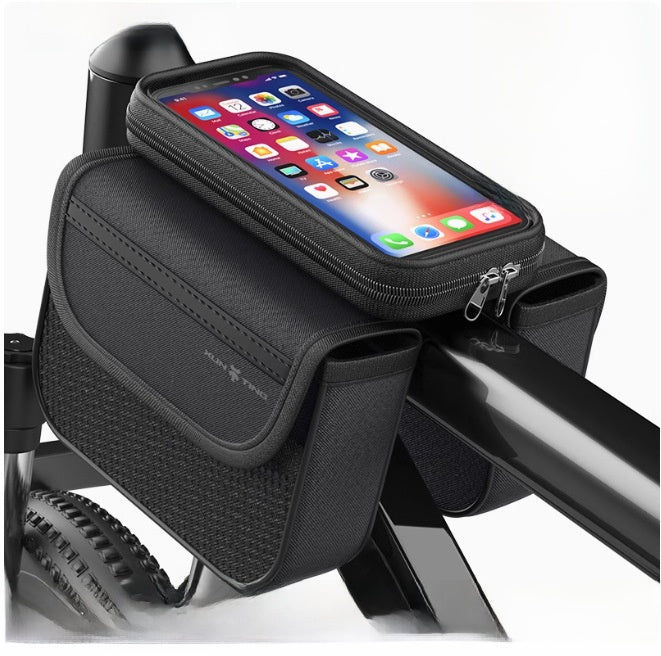 Waterproof Bicycle Handlebar Bag with Touch Screen Window