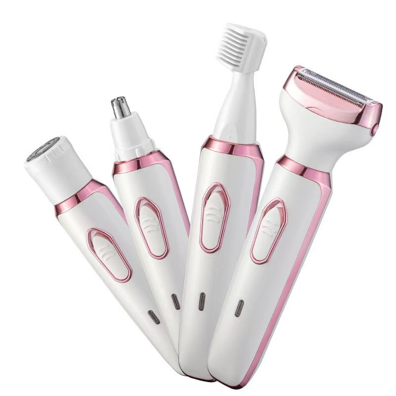 Five-in-One Waterproof Electric Shaver with Multiple Attachments
