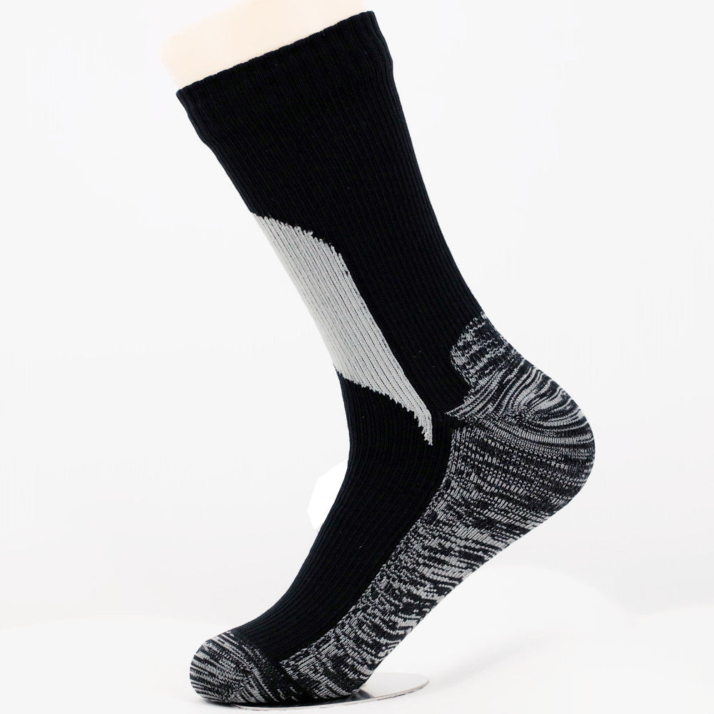 Waterproof Breathable Socks Mid-Length Outdoor Hiking and Cycling Skiing Wading Mountaineering Cold-Proof Warm Socks Waterproof Socks