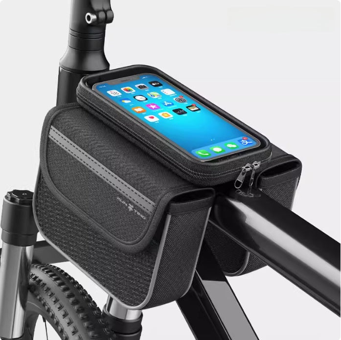 Waterproof Bicycle Handlebar Bag with Touch Screen Window