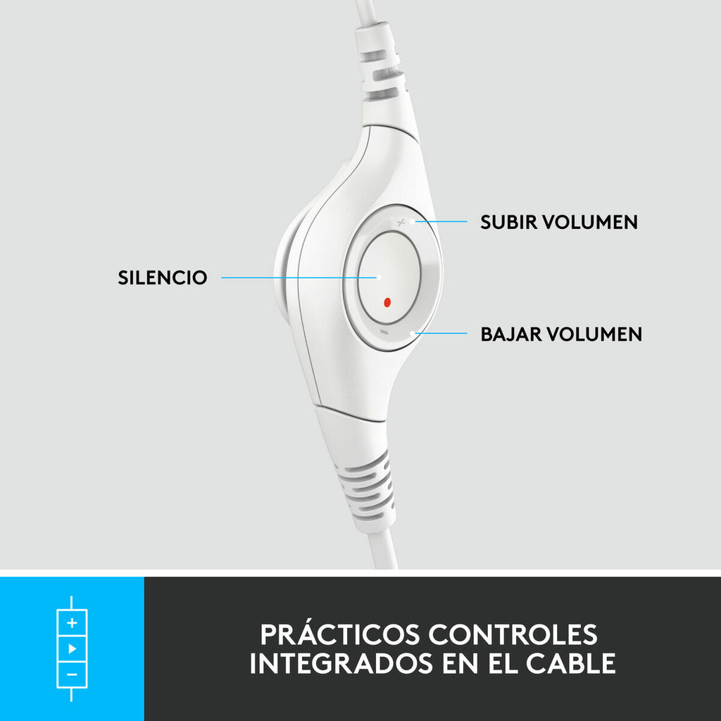Headphones Logitech H390 White-6
