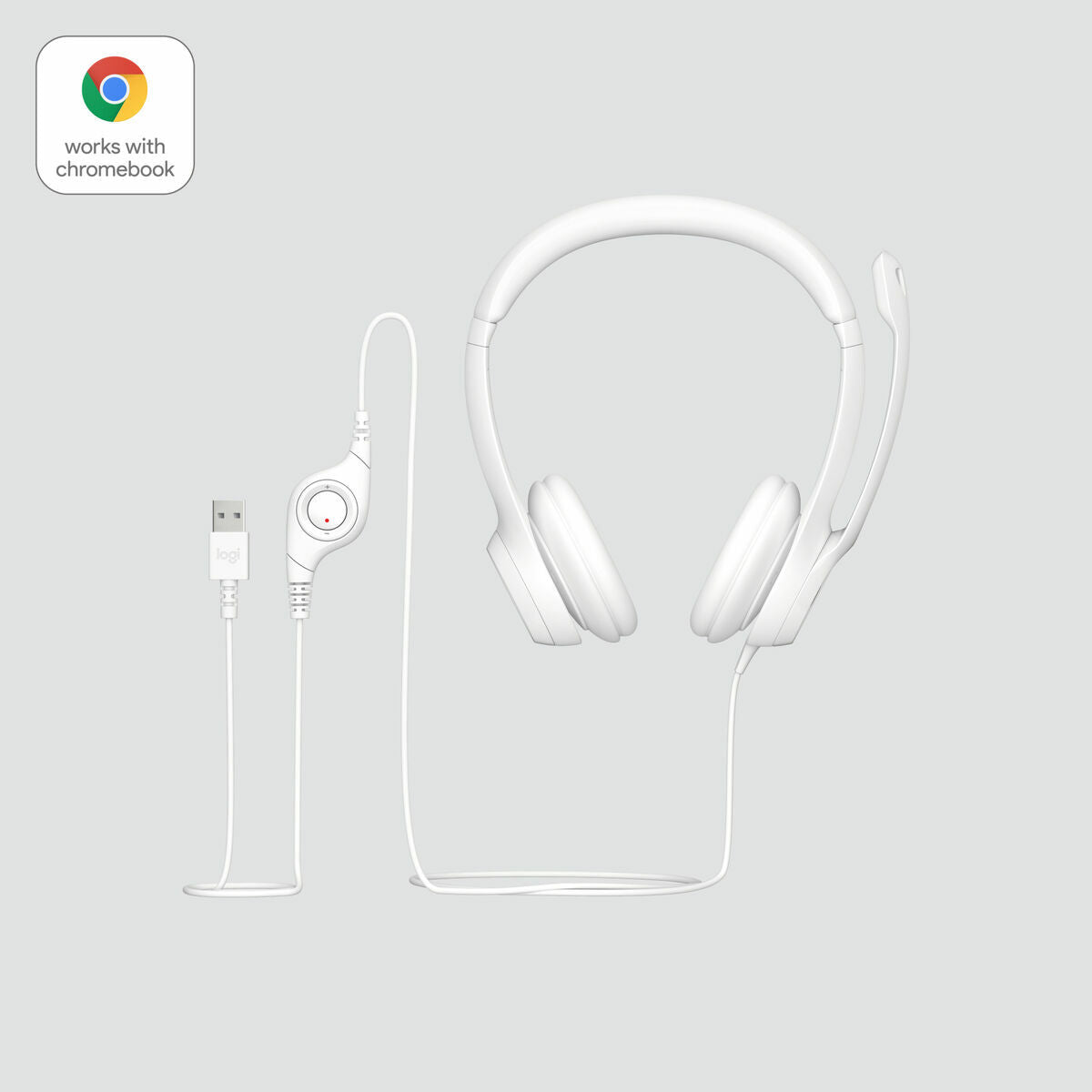 Headphones Logitech H390 White-11