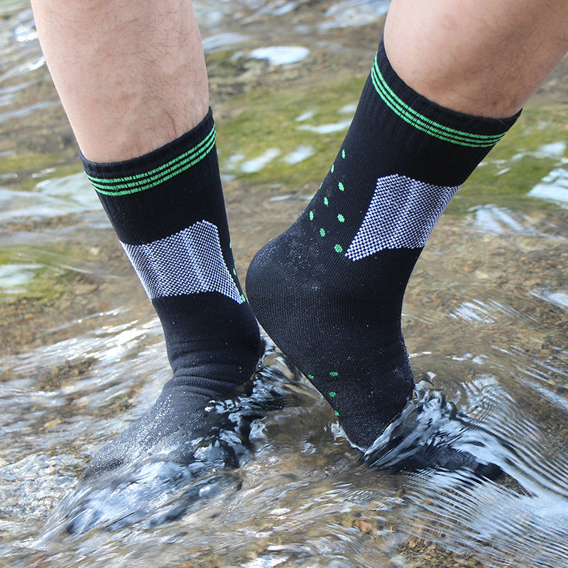 Waterproof Breathable Socks Mid-Length Outdoor Hiking and Cycling Skiing Wading Mountaineering Cold-Proof Warm Socks Waterproof Socks