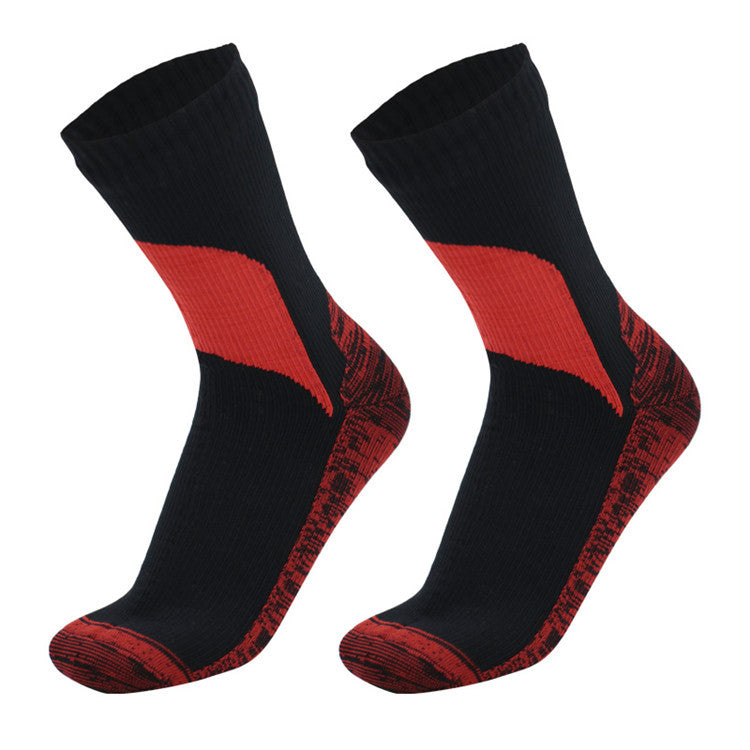 Waterproof Breathable Socks Mid-Length Outdoor Hiking and Cycling Skiing Wading Mountaineering Cold-Proof Warm Socks Waterproof Socks