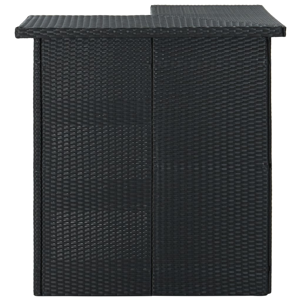 NNEVL 16 Piece Garden Bar Set with Cushions Poly Rattan Black-3