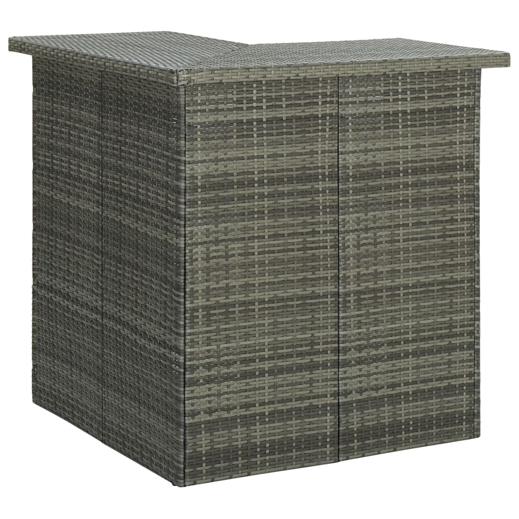 NNEVL 16 Piece Garden Bar Set with Cushions Poly Rattan Grey-1