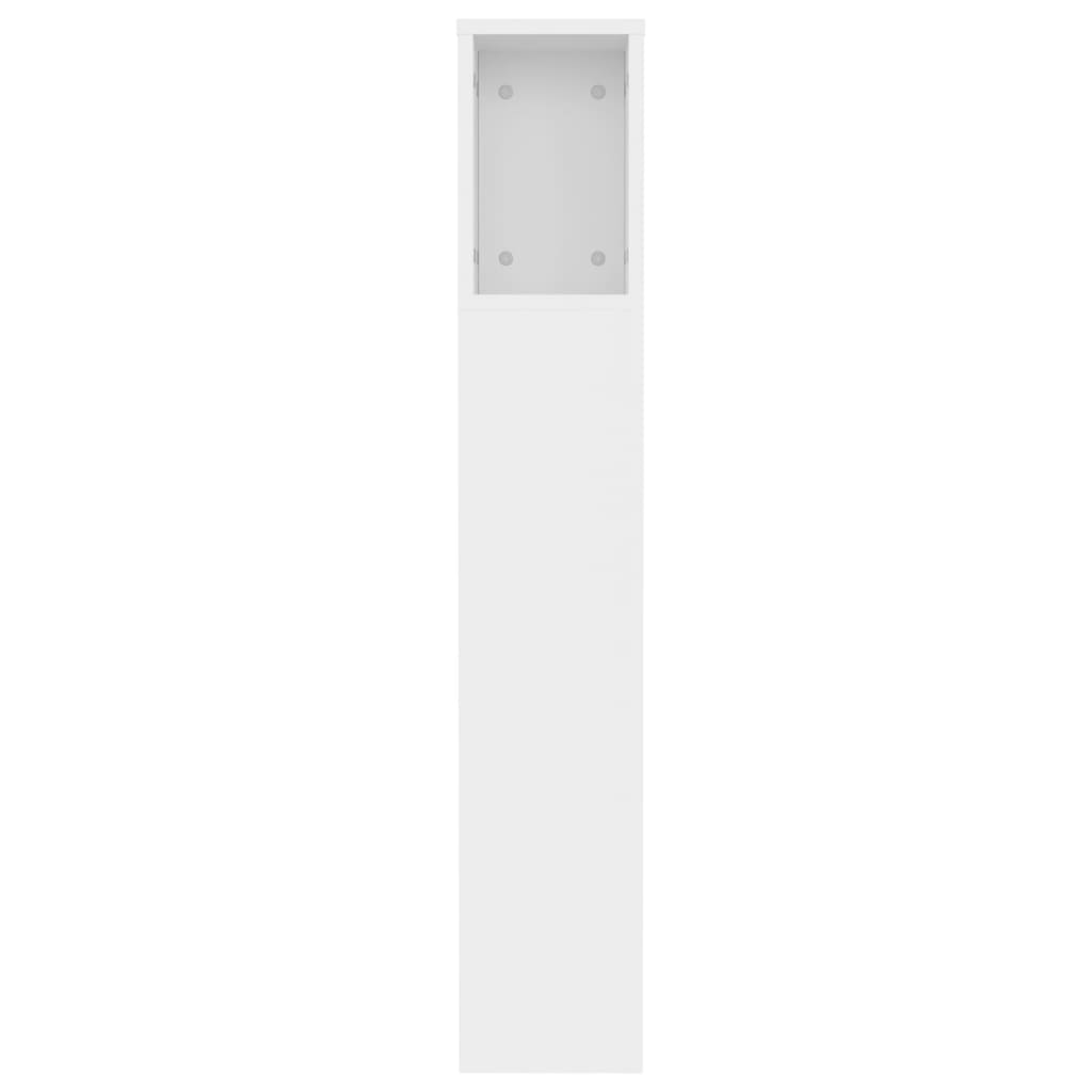 NNEVL Headboard Cabinet White 120x18.5x104.5 cm-4