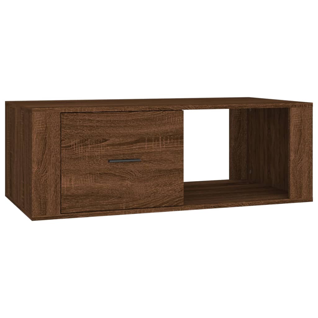 NNEVL Coffee Table Brown Oak 100x50.5x35 cm Engineered Wood-1