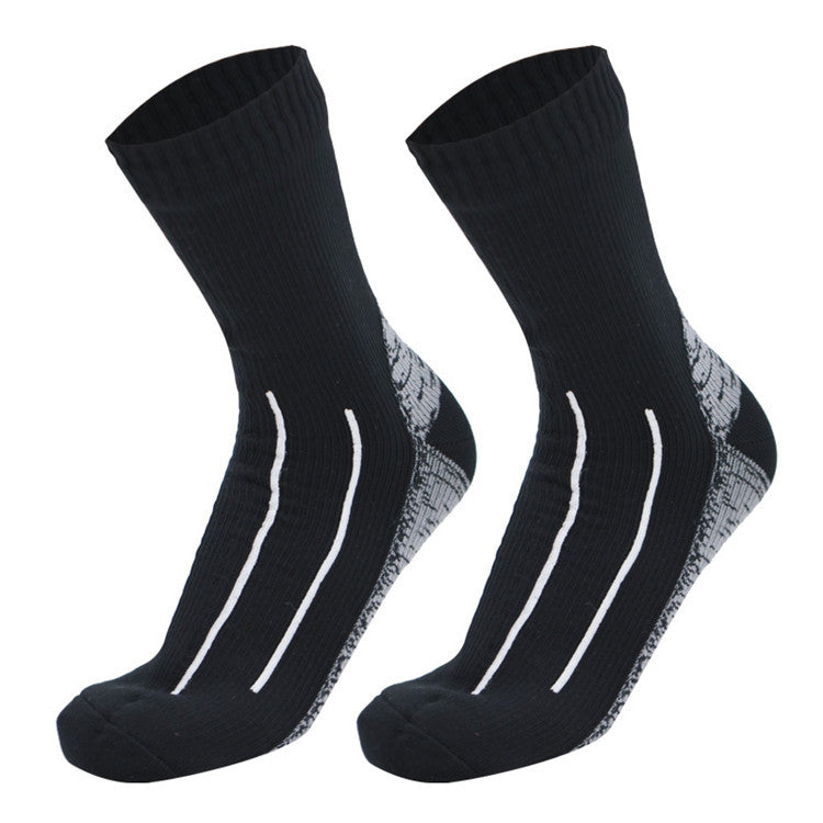 Waterproof Breathable Socks Mid-Length Outdoor Hiking and Cycling Skiing Wading Mountaineering Cold-Proof Warm Socks Waterproof Socks