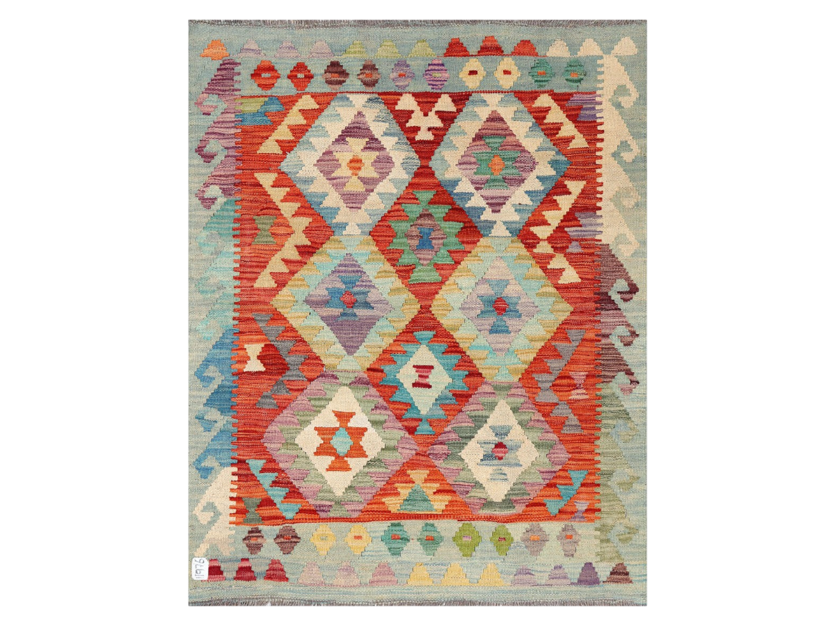 Maimana Kilim - 128 × 104 cm (4'2" x 3'5")-0
