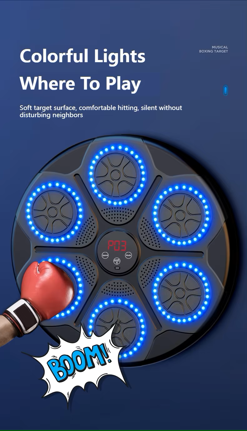Smart Music Boxing Machine - W/ Bluetooth Connectivity And Gloves-1