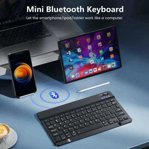 Bluetooth Wireless Keyboard & Mouse Combo For Ipad Mac Pc-1