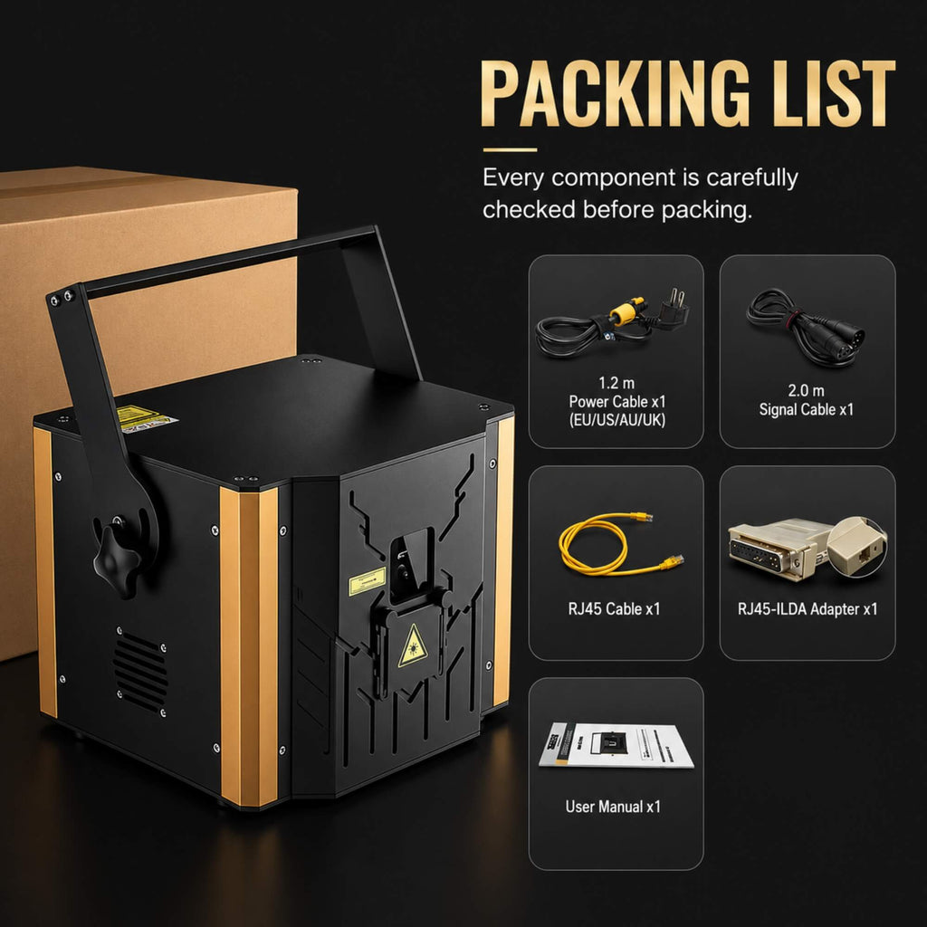 A10 ILDA DMX App Laser Light Show Projector 6W RGB for Clubs-3