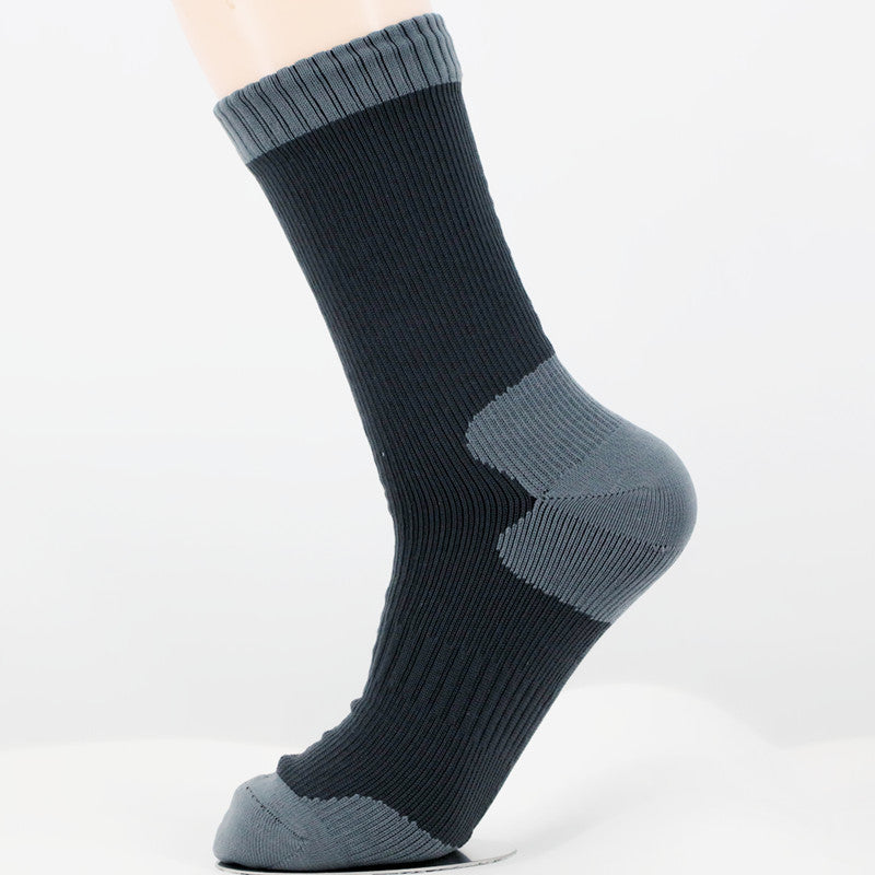 Waterproof Breathable Socks Mid-Length Outdoor Hiking and Cycling Skiing Wading Mountaineering Cold-Proof Warm Socks Waterproof Socks