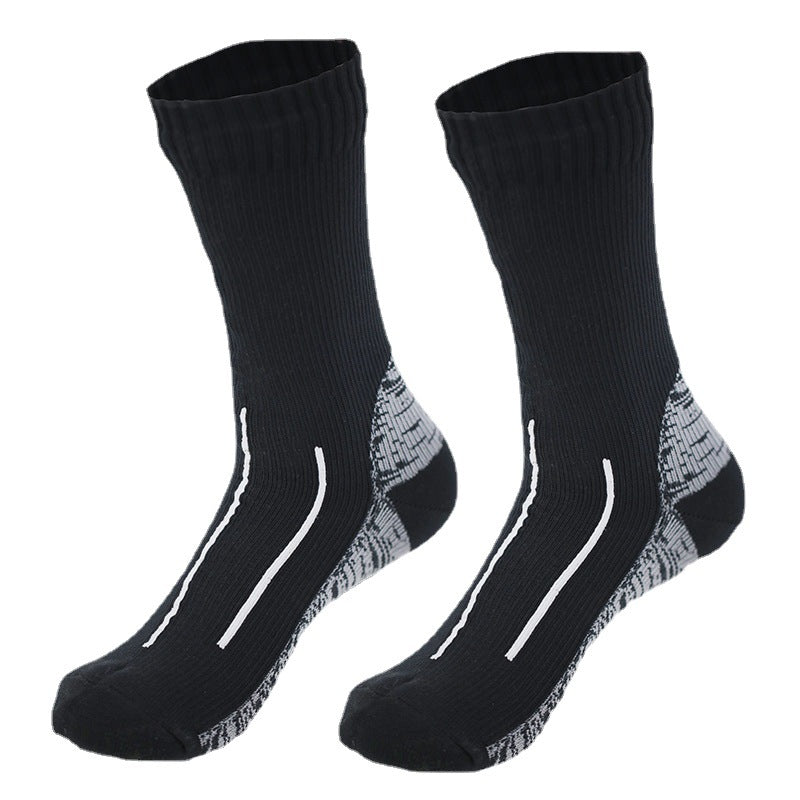 Waterproof Breathable Socks Mid-Length Outdoor Hiking and Cycling Skiing Wading Mountaineering Cold-Proof Warm Socks Waterproof Socks
