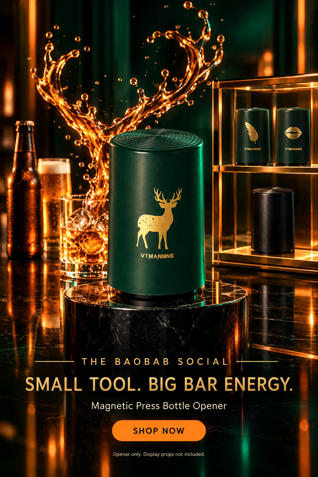 Amber After Dark bottle opener advertisement