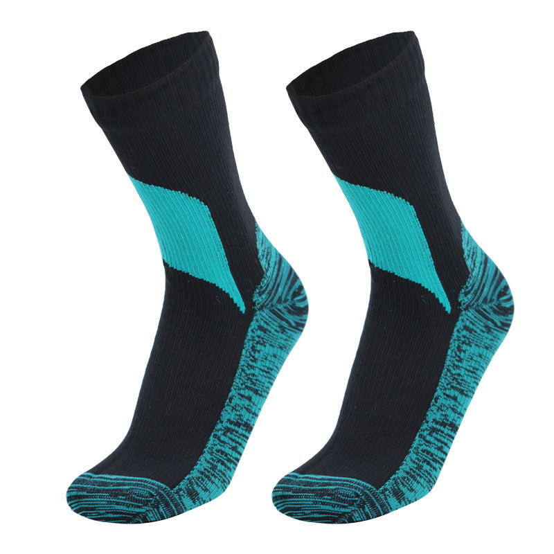 Waterproof Breathable Socks Mid-Length Outdoor Hiking and Cycling Skiing Wading Mountaineering Cold-Proof Warm Socks Waterproof Socks