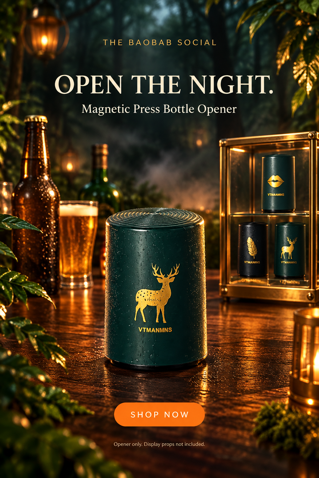 Forest Bar gold-stag opener advertisement