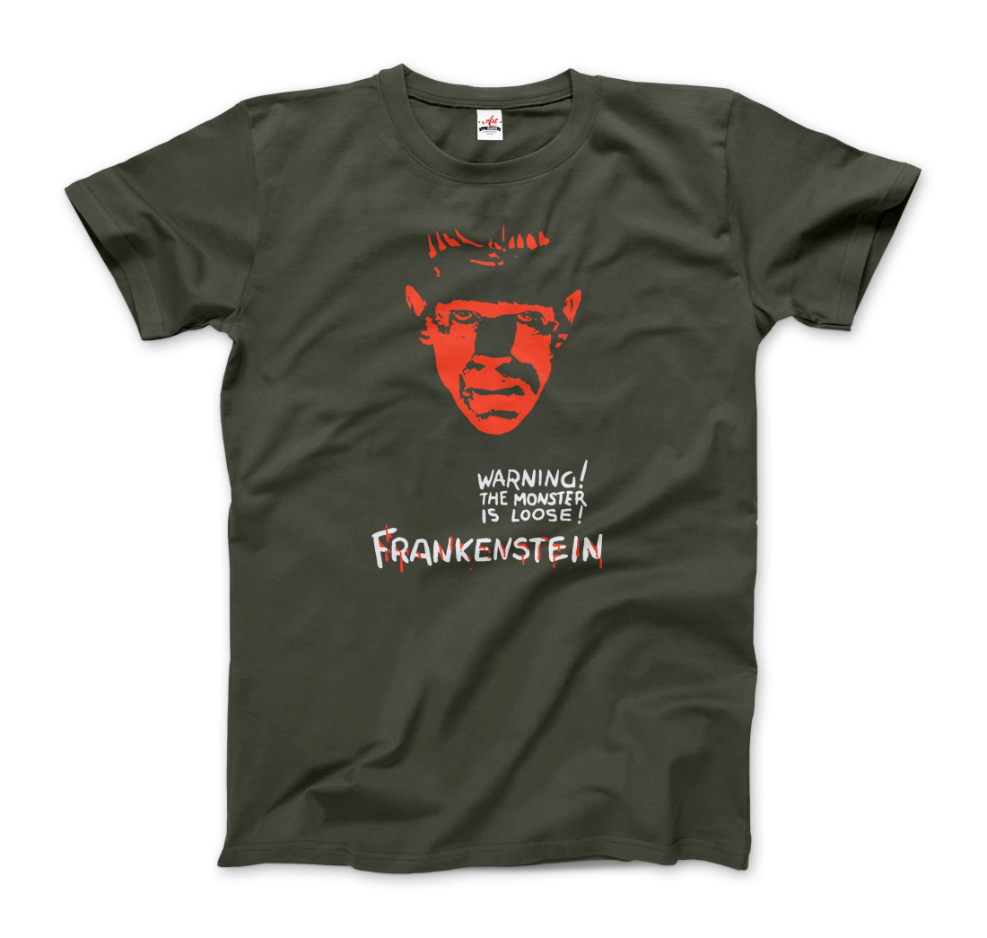 Frankenstein 30s Sci-Fi Horror movie t-shirt-3