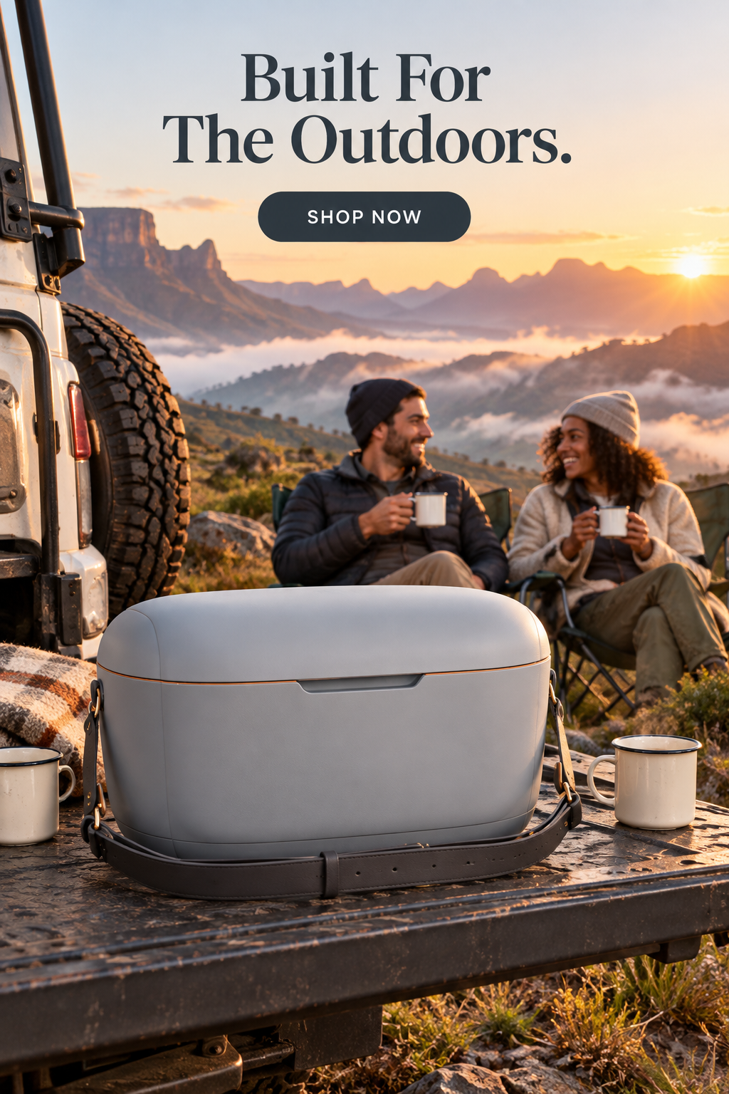 Grey cooler at a Drakensberg campsite