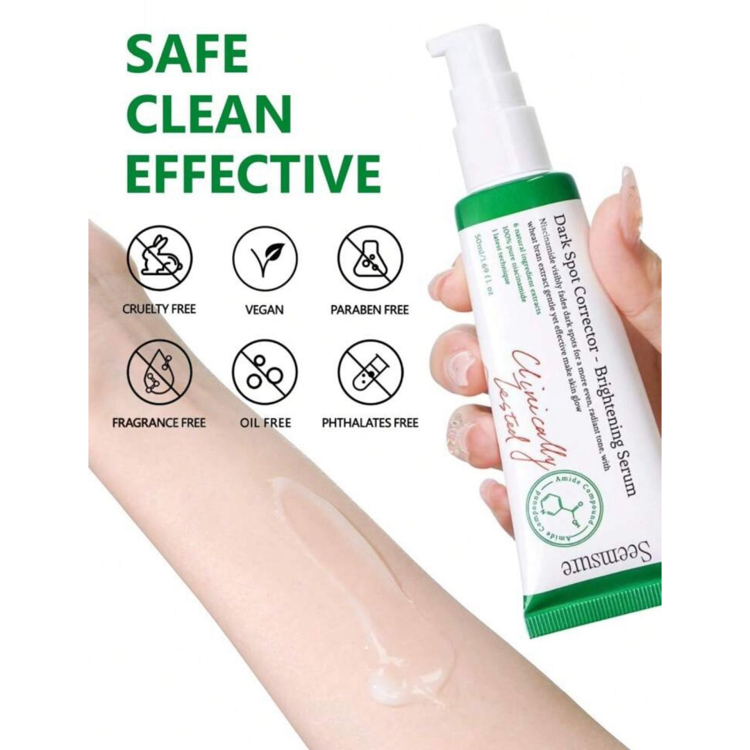 Seemsure Dark Spot Corrector Serum — before and after skin improvement