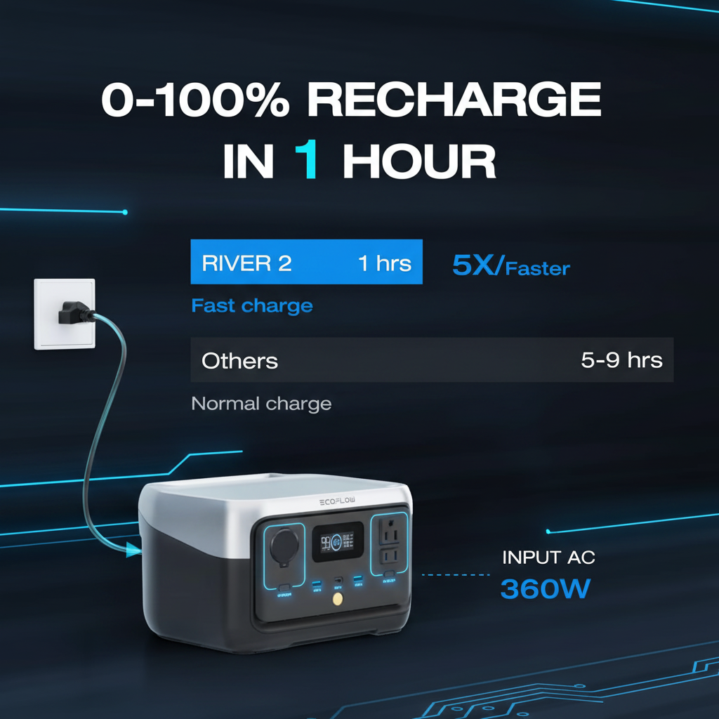 EcoFlow RIVER 2 LiFePO4 battery - built to last 10 years, 3000+ cycles