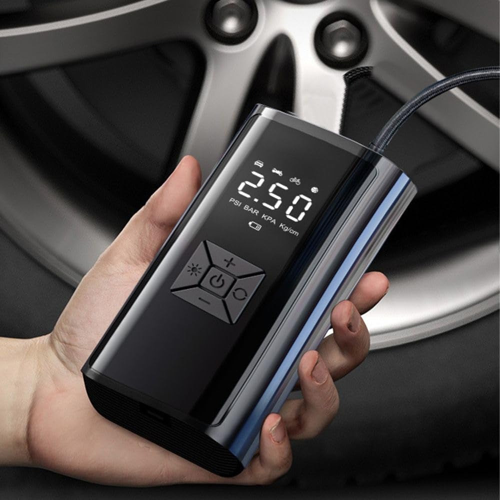 Tyre inflator features and button guide