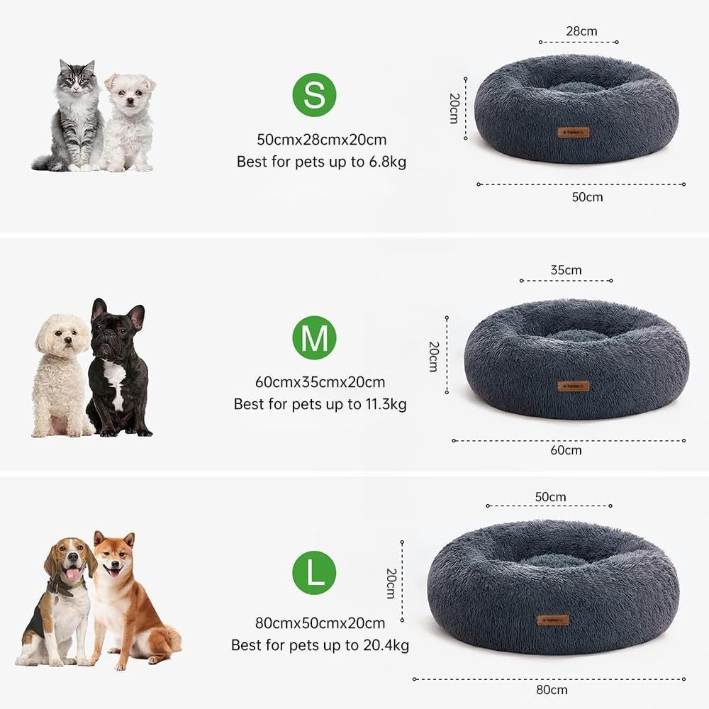 Topika Calming Donut Dog Bed lifestyle shot