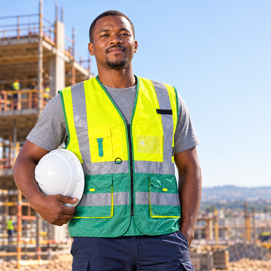 Safety vest construction site creative