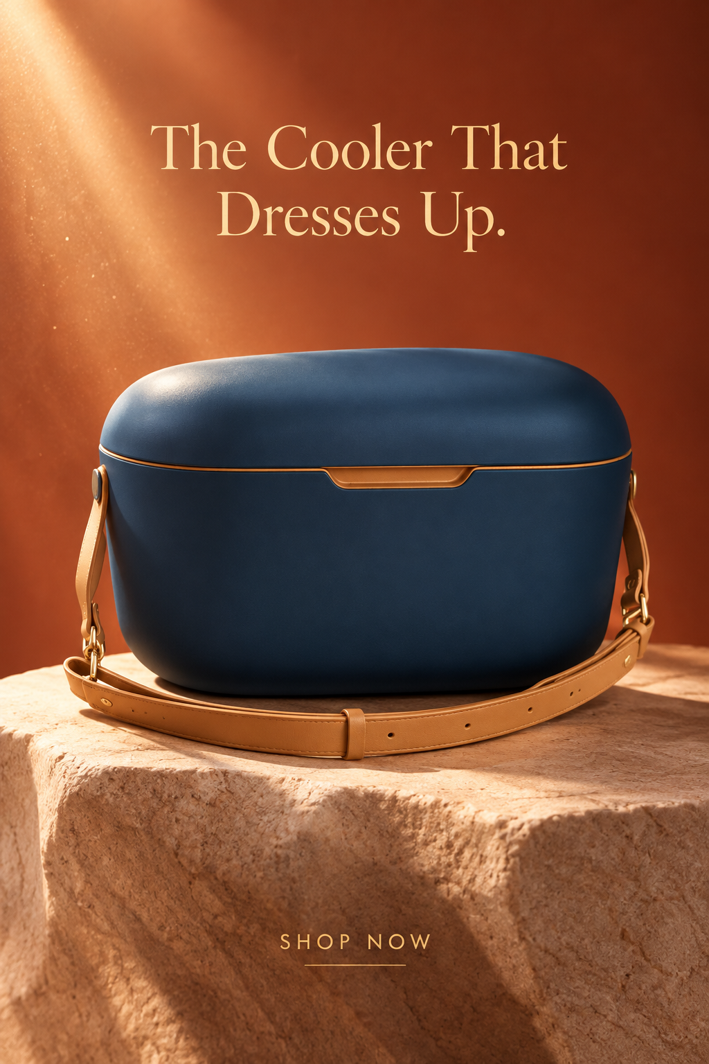 The Cooler That Dresses Up: navy luxury hero