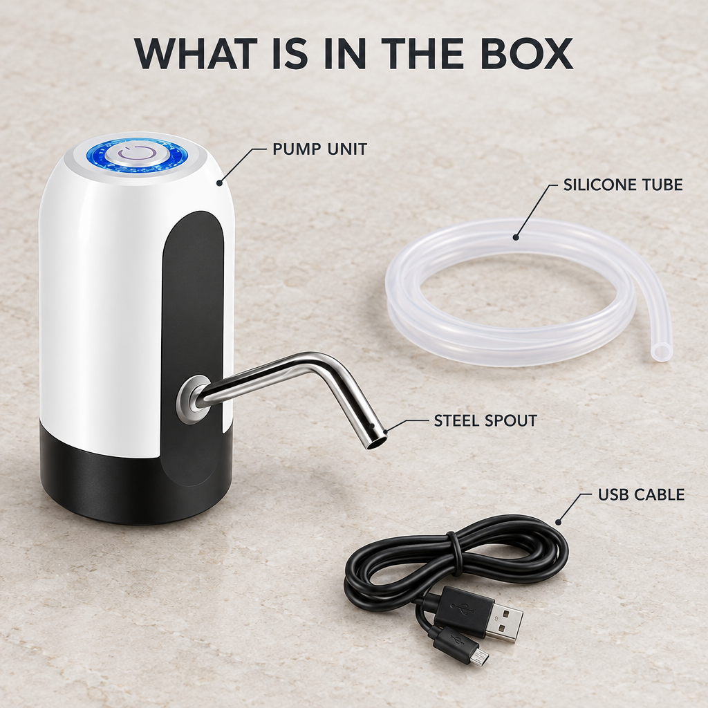 Water dispenser components infographic