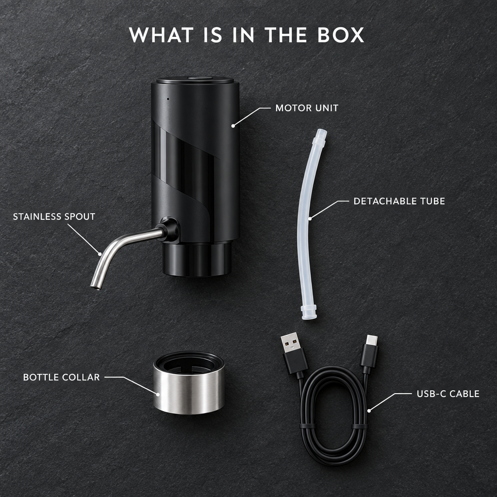 Wine aerator components infographic