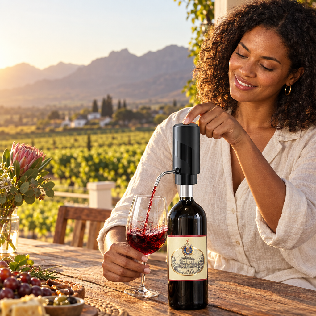 Wine aerator Stellenbosch stoep creative
